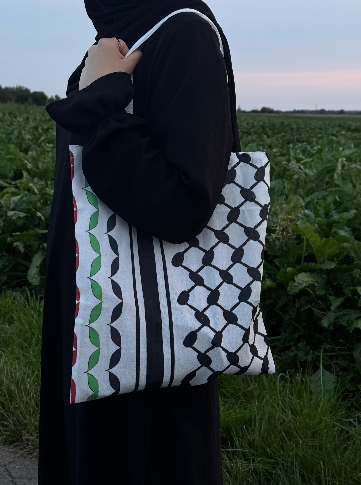 Stofftasche – In den Farben der palästinensischen Flagge