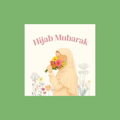 Grußkarte „Hijab Mubarak“