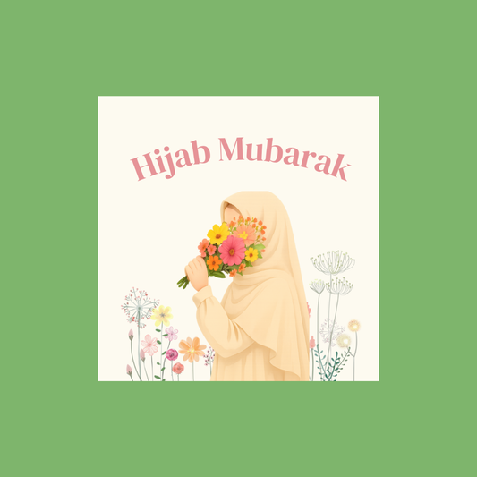 Grußkarte „Hijab Mubarak“
