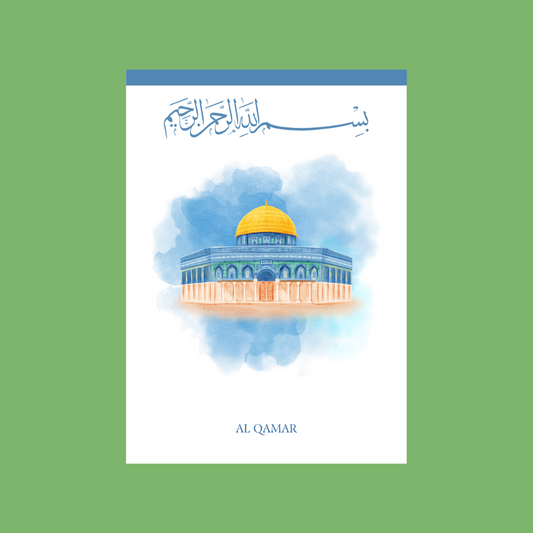 Notizblock mit der Al-Quds-Moschee