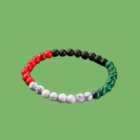 Perlenarmband in den Farben Palästinas