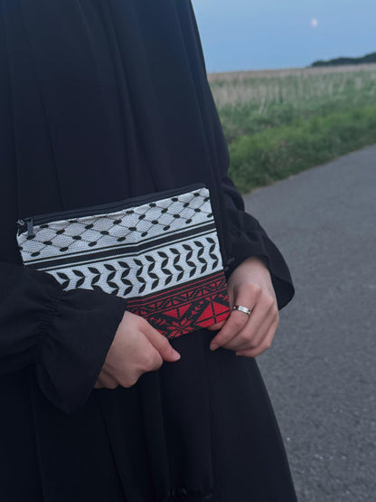 Elegante Leinen-Tasche mit beidseitigem Design